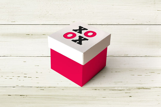 XOXO Cube Box With Lid SVG 3D Paper Risa Rocks It 