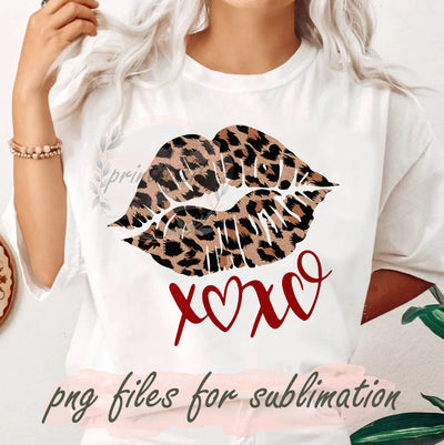 XOXO Design Png, Lips Leoprad Png, Valentines Day Png, Valentines Sublimation Png, XOXO Lip Png, Instant Download Sublimation PrintingLife 