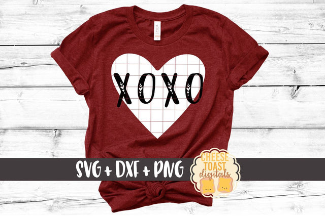 XOXO Heart - Valentine SVG PNG DXF Cutting Files SVG Cheese Toast Digitals 