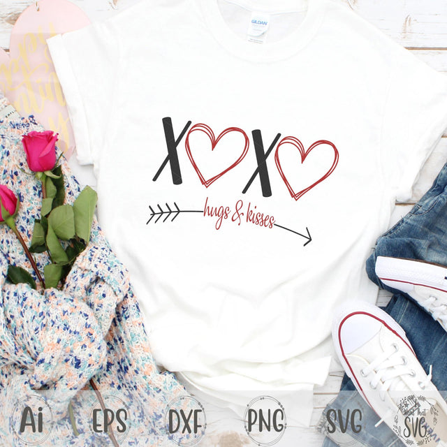 XOXO Hugs & Kisses Arrow SVG I Want That SVG 