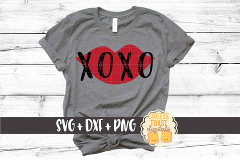 XOXO Lips - Valentine SVG PNG DXF Cutting Files SVG Cheese Toast Digitals 