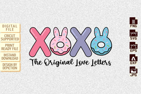 XOXO Original Love Letters Easter Day T-Shirt, Easter XOXO Cake Shirt, XOXO Easter Shirt Print Template Sketch DESIGN Depiction Studio 