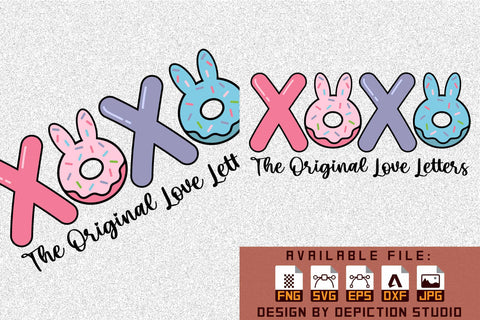 XOXO Original Love Letters Easter Day T-Shirt, Easter XOXO Cake Shirt, XOXO Easter Shirt Print Template Sketch DESIGN Depiction Studio 