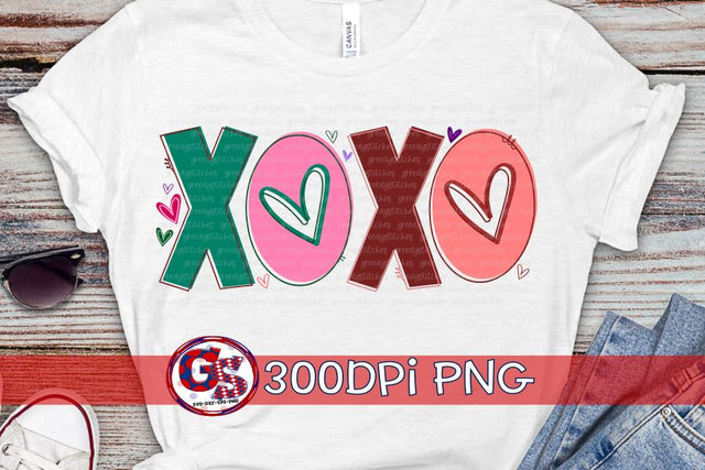 XOXO PNG for Sublimation Sublimation Greedy Stitches 