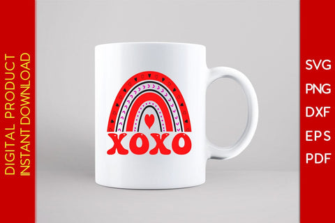 XOXO Rainbow Valentine's Day SVG PNG EPS Cut File SVG Creativedesigntee 