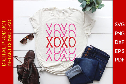 XOXO Sign Valentine's Day SVG PNG EPS Cut File SVG Creativedesigntee 