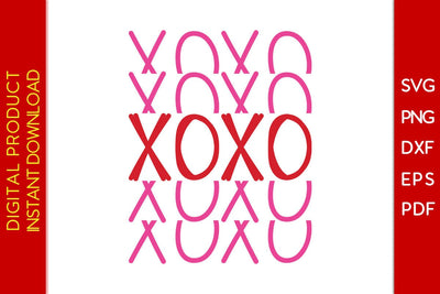 XOXO Sign Valentine's Day SVG PNG EPS Cut File SVG Creativedesigntee 