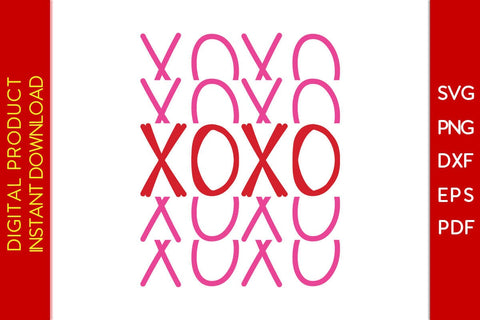 XOXO Sign Valentine's Day SVG PNG EPS Cut File SVG Creativedesigntee 