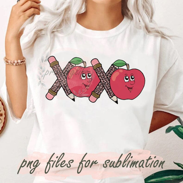Xoxo Sublimation Png, Pencil Xoxo Design Png, Retro Valentine Png, Valentine's Day Png, Love Png, Apple Png, Leopard Pencil Design Png, Instant Download Sublimation PrintingLife 