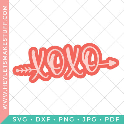 XOXO SVG Hey Let's Make Stuff 
