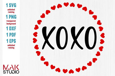 XOXO svg, Valentine's day svg, Valentine's day cut file, Funny love svg, Girl heart saying, XOXO for Silhouette, XOXO for Cricut SVG MAKStudion 