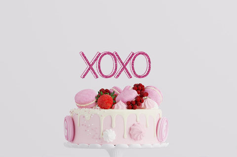 XOXO Valentine's Day Cake Topper SVG Sublimation Pickled Thistle Creative 