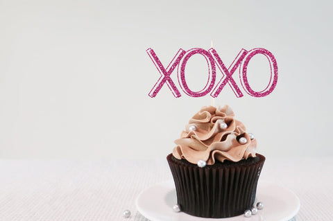 XOXO Valentine's Day Cake Topper SVG Sublimation Pickled Thistle Creative 