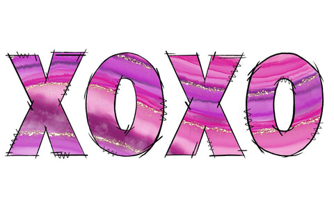 XOXO Valentine's Day PNG | Valentine's Day Sublimation Design Sublimation B Renee Design 