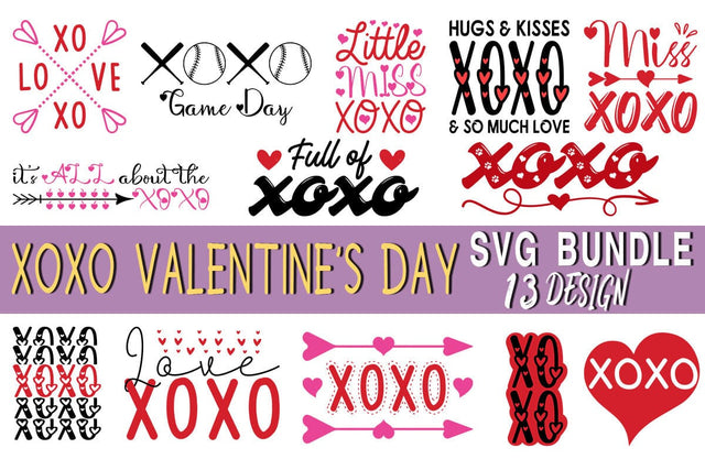 XOXO Valentine's Day SVG Bundle SVG Creativedesigntee 