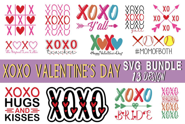XOXO Valentine's Day SVG Bundles SVG Creativedesigntee 