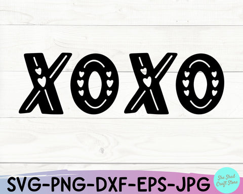 XOXO Valentines Day SVG - Valentine's Day Shirt Design SVG She Shed Craft Store 