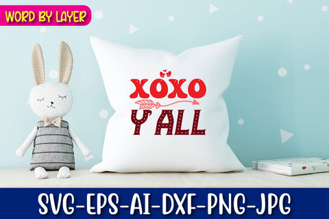 Xoxo Y'all Retro Valentine's Day Design SVG Blessedprint 