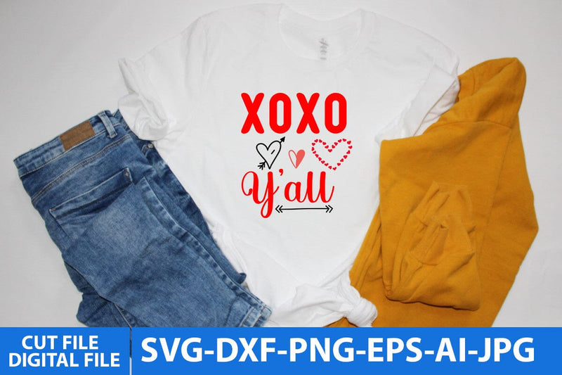 xoxo Y'all SVG Cut File SVG BlackCatsMedia 