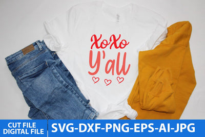Xoxo Y'all SVG Cut File SVG BlackCatsMedia 