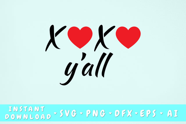 Xoxo Y'all SVG SVG HappyDesignStudio 