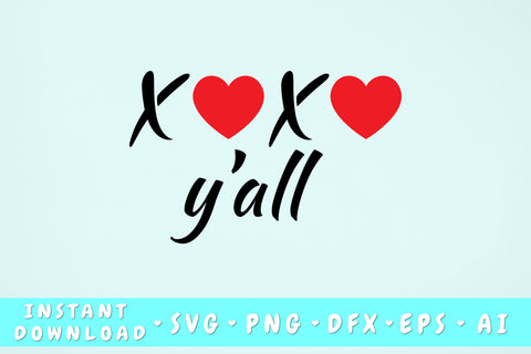 Xoxo Y'all SVG SVG HappyDesignStudio 