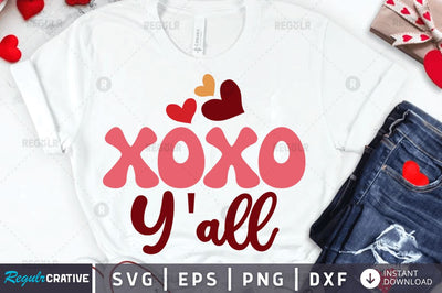 Xoxo y'all SVG SVG Regulrcrative 
