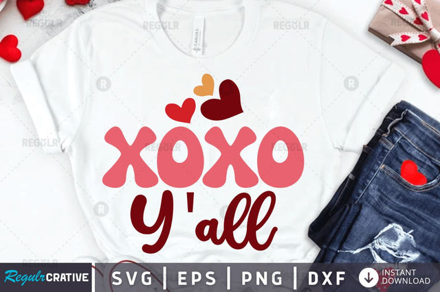 Xoxo y'all SVG SVG Regulrcrative 