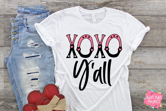 Xoxo Y'all Svg, Valentines Svg, Valentine Shirt Svg, Heart Svg SVG Craft Pixel Perfect 