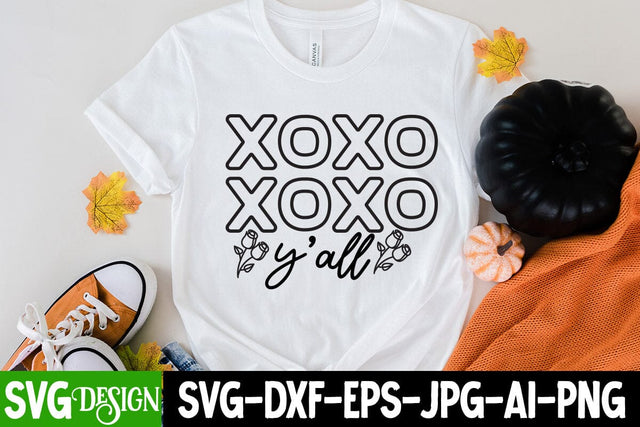 XOXO Y'all T-Shirt Design, XOXO Y'all Sublimation Design, Valentines Svg Mega Bundle. Valentine's Day Svg Bundle. Valentine Quotes Svg. Funny Valentine's Day Designs. Love Svg. Valentine's dxf eps Sublimation BlackCatsMedia 