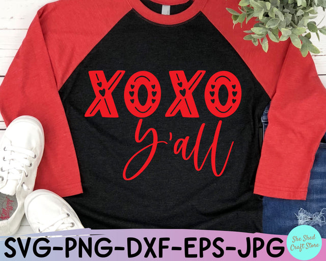 XOXO Y'all Valentines Day SVG SVG She Shed Craft Store 