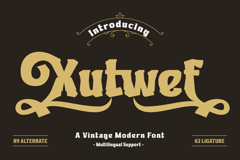 Xutwef | Display Hero Font Font twinletter 