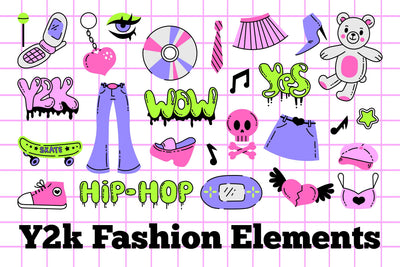 Y2k Fashion Elements Sublimation Rin Green 