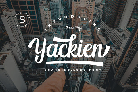 Yackien - Logo Font Font Javapep 