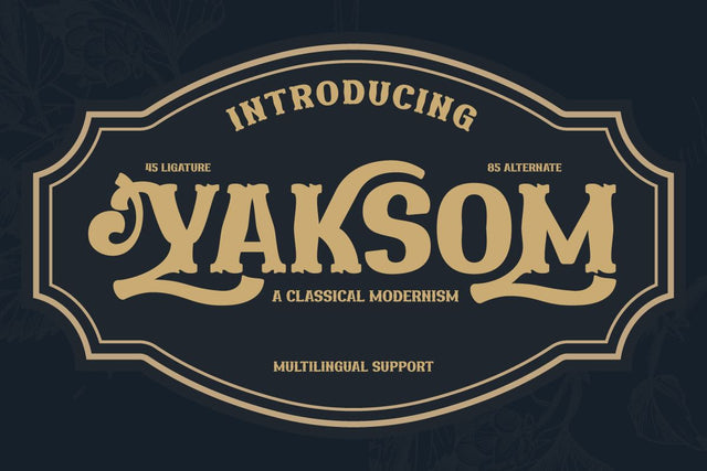 YAKSOM | Serif Classic Modernism Font twinletter 