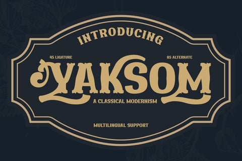 YAKSOM | Serif Classic Modernism Font twinletter 