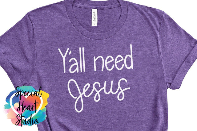 Y'all need Jesus SVG Special Heart Studio 