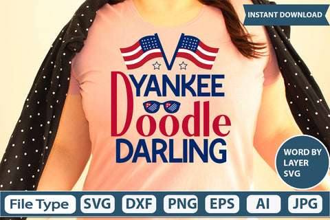 Yankee Doodle Darling Svg Cut File SVG DesignPlante 503 