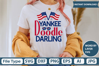 Yankee Doodle Darling Svg Cut File SVG DesignPlante 503 