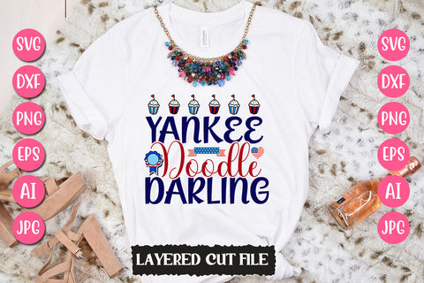 Yankee Doodle Darling SVG Cut File SVG Newmockups 