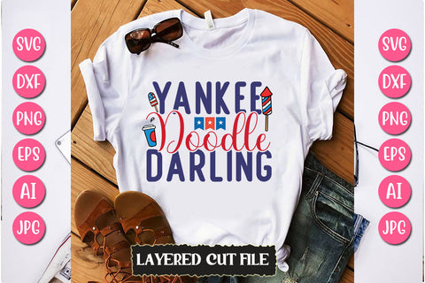 Yankee Doodle Darling SVG Cut File SVG Newmockups 