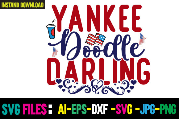 Yankee Doodle Darling SVG Cut File SVG Newmockups 