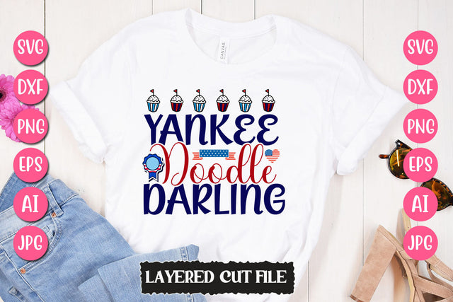 Yankee Doodle Darling SVG Cut File SVG Newmockups 