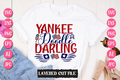 Yankee Doodle Darling SVG Cut File SVG Newmockups 