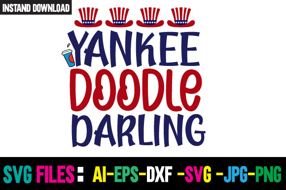Yankee Doodle Darling SVG Cut File SVG Newmockups 
