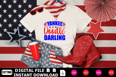 Yankee Doodle Darling SVG cut files SVG Shahin alam 