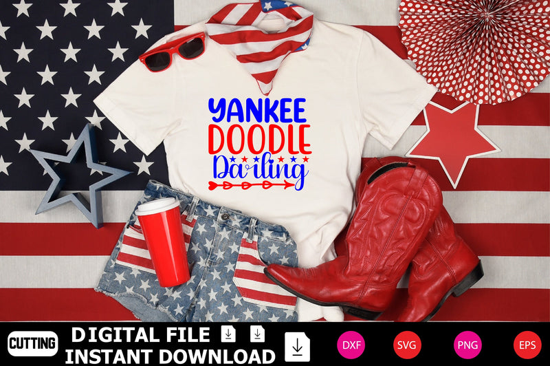 Yankee Doodle Darling SVG cut files SVG Shahin alam 