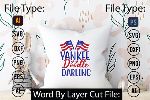 Yankee Doodle Darling Svg Cut File,SVG Patriotic Fighter Pilot Aviator Sunglasses Stars Stripes Clipart Clip Art Sublimation or Vinyl Shirt Design SVG DesignPlante 503 