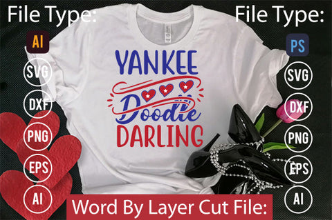 Yankee Doodle Darling Svg Cut File,SVG Patriotic Fighter Pilot Aviator Sunglasses Stars Stripes Clipart Clip Art Sublimation or Vinyl Shirt Design SVG DesignPlante 503 