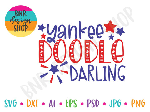 Yankee Doodle Darling SVG SVG BNRDesignShop 